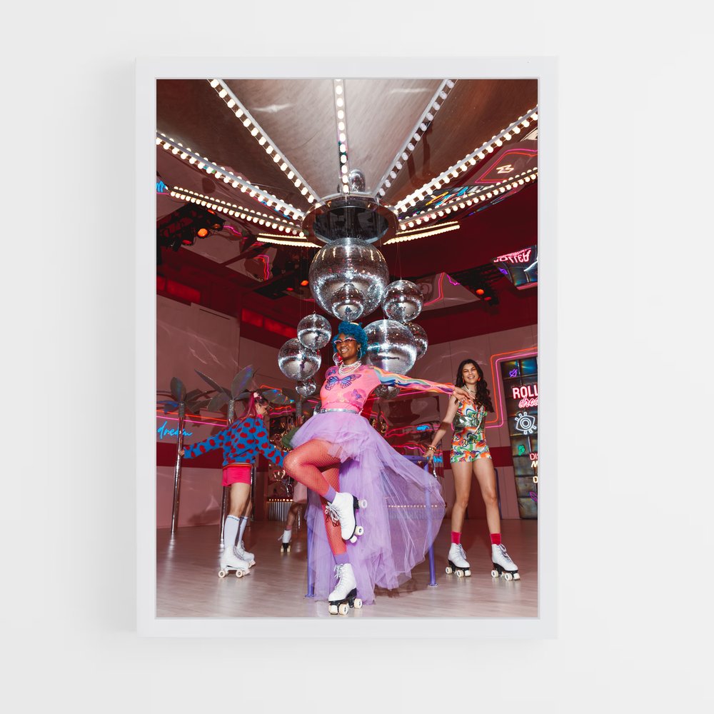 Poster Disco Queens – affiche Roller (vue 3)